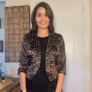 Leopard print blazer